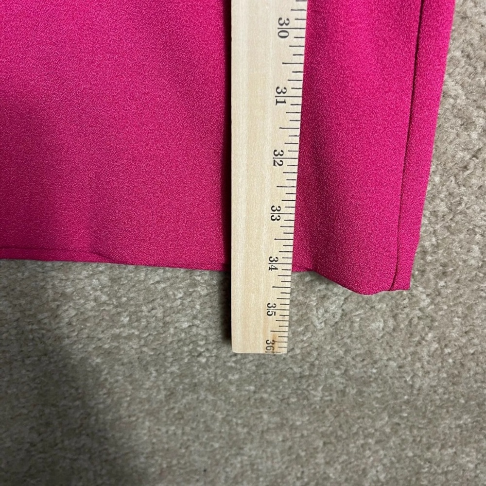 Nicole Miller Sheath Dress NWTSize 4 Pink Ruffle Sleeve V-Neck Stretch Crepe - Picture 7 of 12